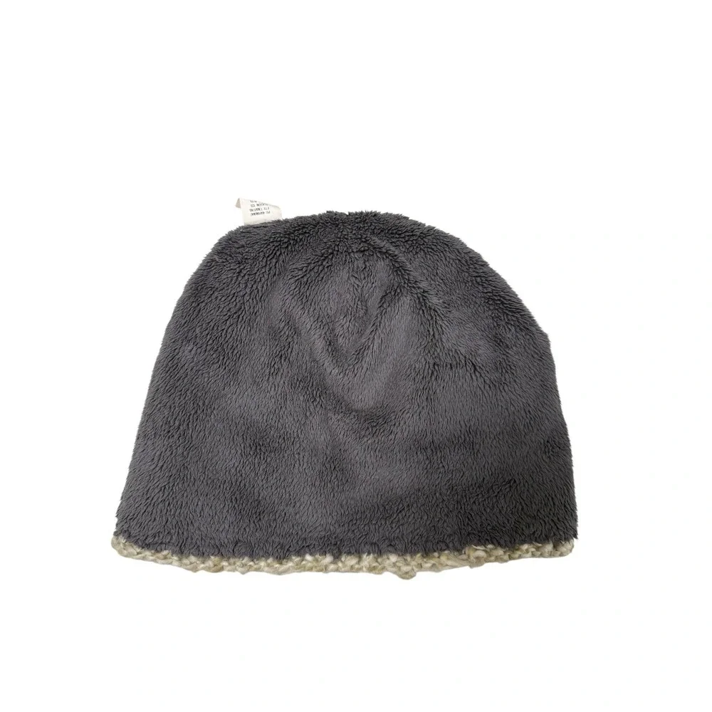 North Face cable knit fleece lined beanie Winter Hat Tan‎ Ski Snowboarding Snow